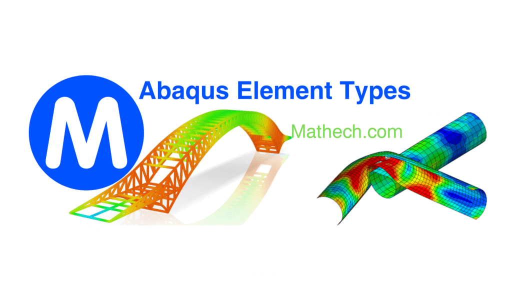 Featured banner showing Abaqus element types ; solid, shell, beam, and coupled elements – by Mathech Consulting Team, experts in finite element simulation.