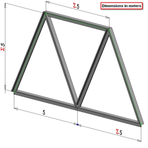 3D wireframe geometry of a bridge structure modeled in Abaqus CAE for an eigenfrequency analysis, showing the T-section beam layout and support points.