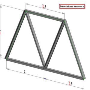 T-shaped bridge structure geometry in Abaqus CAE showing beam cross-section profile and wireframe model for finite element analysis