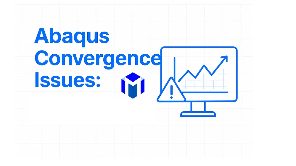 Abaqus convergence problems solution guide - showing FEA analysis error messages and troubleshooting workflow for nonlinear simulation failures