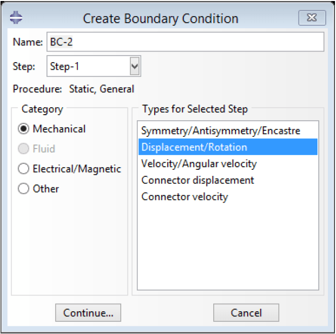 Applying an encastre boundary condition in Abaqus for plate contact analysis