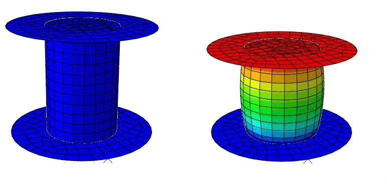 Cold bulk metal forming Geometry in both shapes - deformed and undeformed