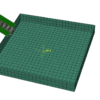 Geometry of eight cylindrical storage tanks prepared for drop impact simulation in Abaqus/Explicit.