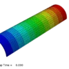 Initial temperature field of a welded pipe before cooling analysis in an Abaqus transient heat transfer simulation.