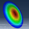 Stress distribution contour of a Analysis of a Circular Plate Under Pressure