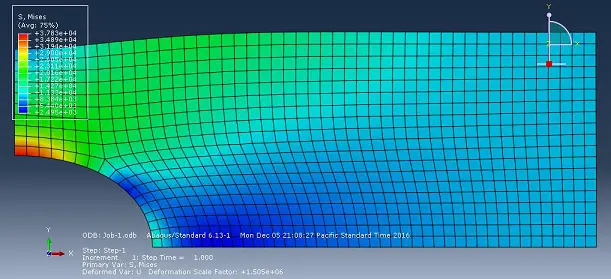 Abaqus CAE File: Stress Analysis of a Plate with Circular Hole - Image 6