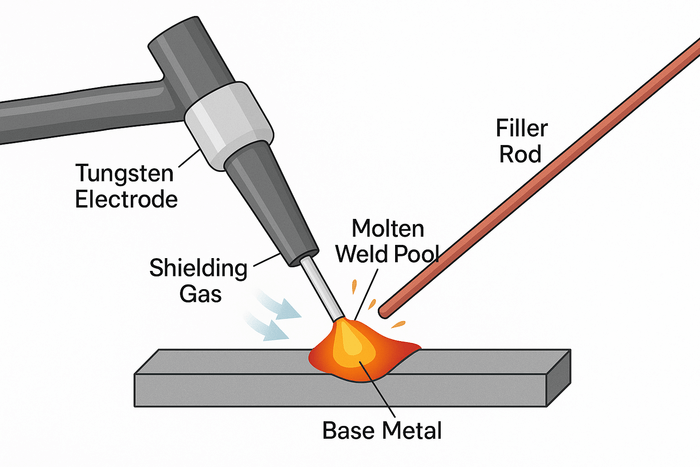 Showing TIG-Welding Diagram