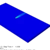Temperature contour of laser welding simulation in Abaqus using the CIN model
