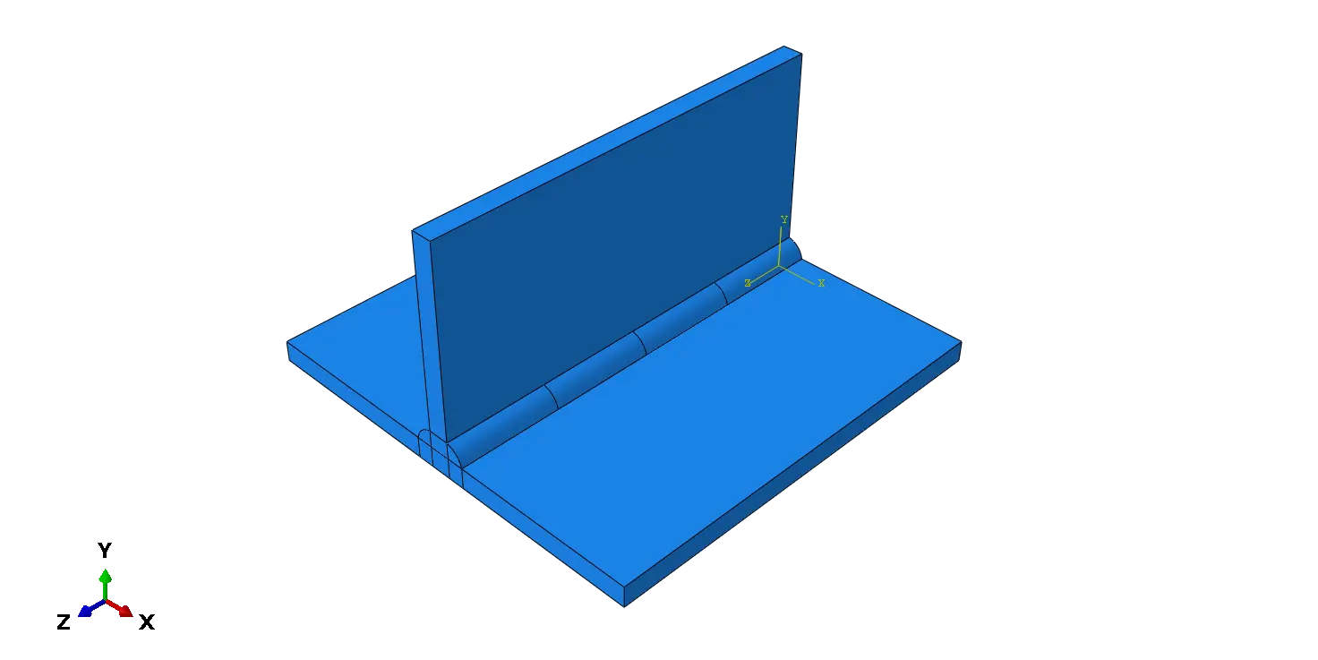 TEE joint GEometry for Laser Welding in Abaqus
