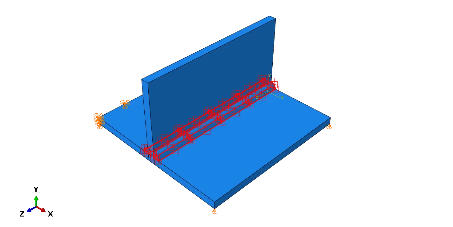 Gaussian Body Heat Flux in Laser Welding Simulation | TEE joint