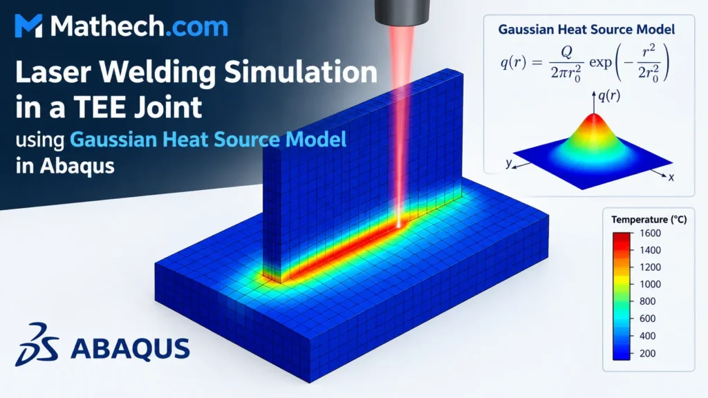 Laser welding simulation of a TEE joint using a Gaussian heat source model in Abaqus