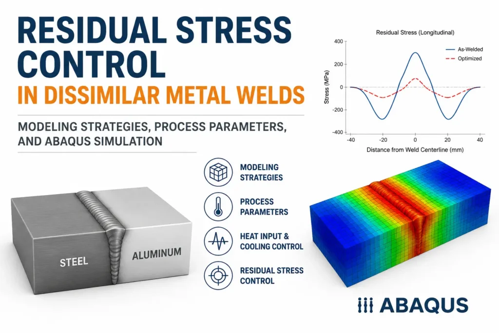 Residual stress control in dissimilar metal welds using Abaqus simulation
